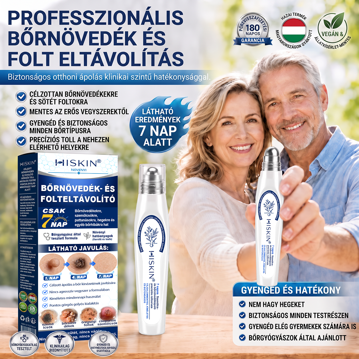 👑Hivatalos Márkabolt | 🚢🚢 Hiskin® 7 napos Szemölcseltávolító Roll-on Ápoló Folyadék (Fájdalommentes rollerball technológia, hegek nélkül) 🐬
