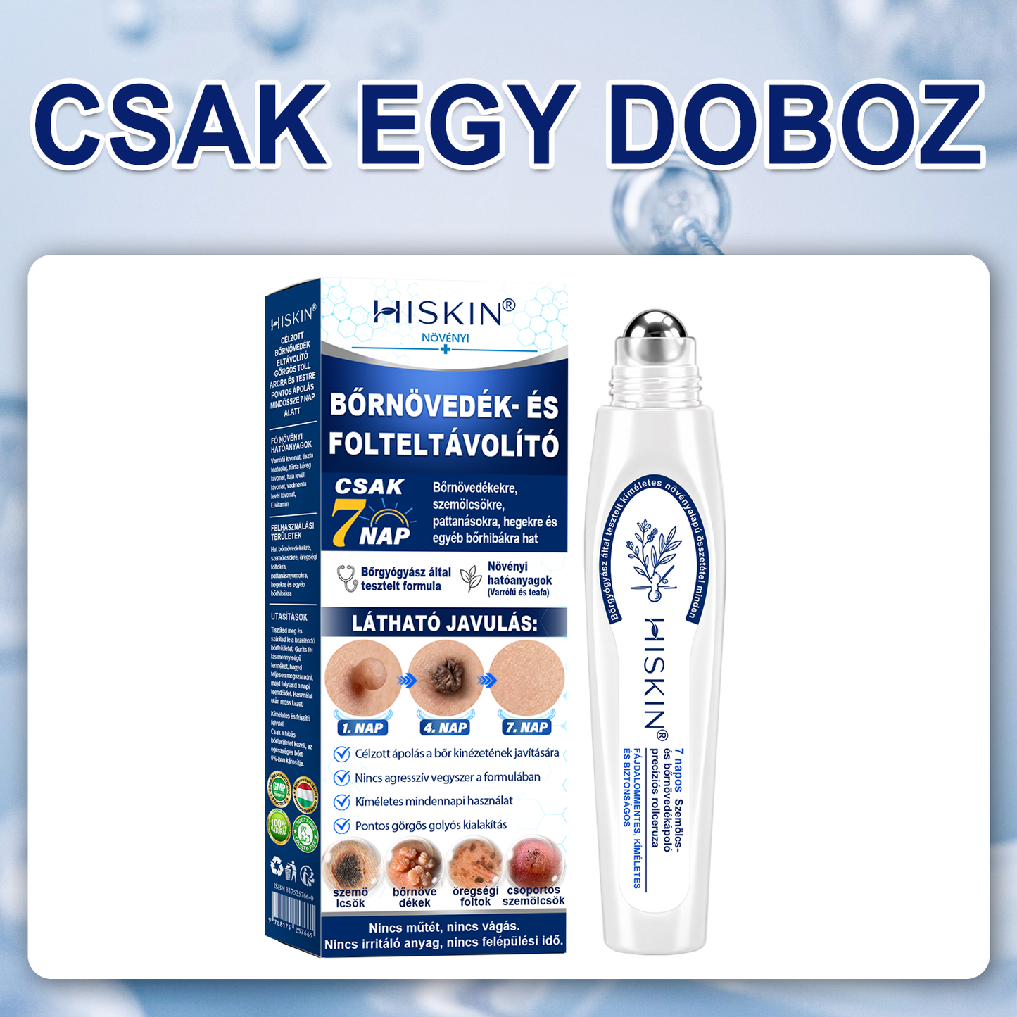👑Hivatalos Márkabolt | 🚢🚢 Hiskin® 7 napos Szemölcseltávolító Roll-on Ápoló Folyadék (Fájdalommentes rollerball technológia, hegek nélkül) 🐬