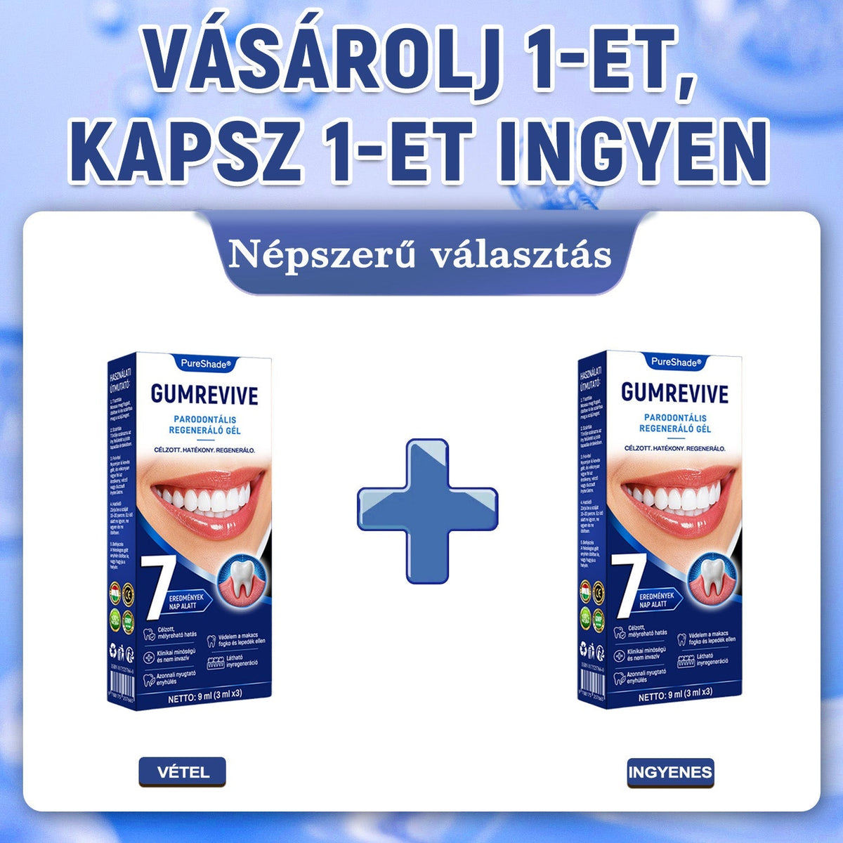 PureShade® 🦷 GumRevive Ínyregeneráló Gél – Az egészségesebb ínyért és magabiztosabb mosolyért 👍