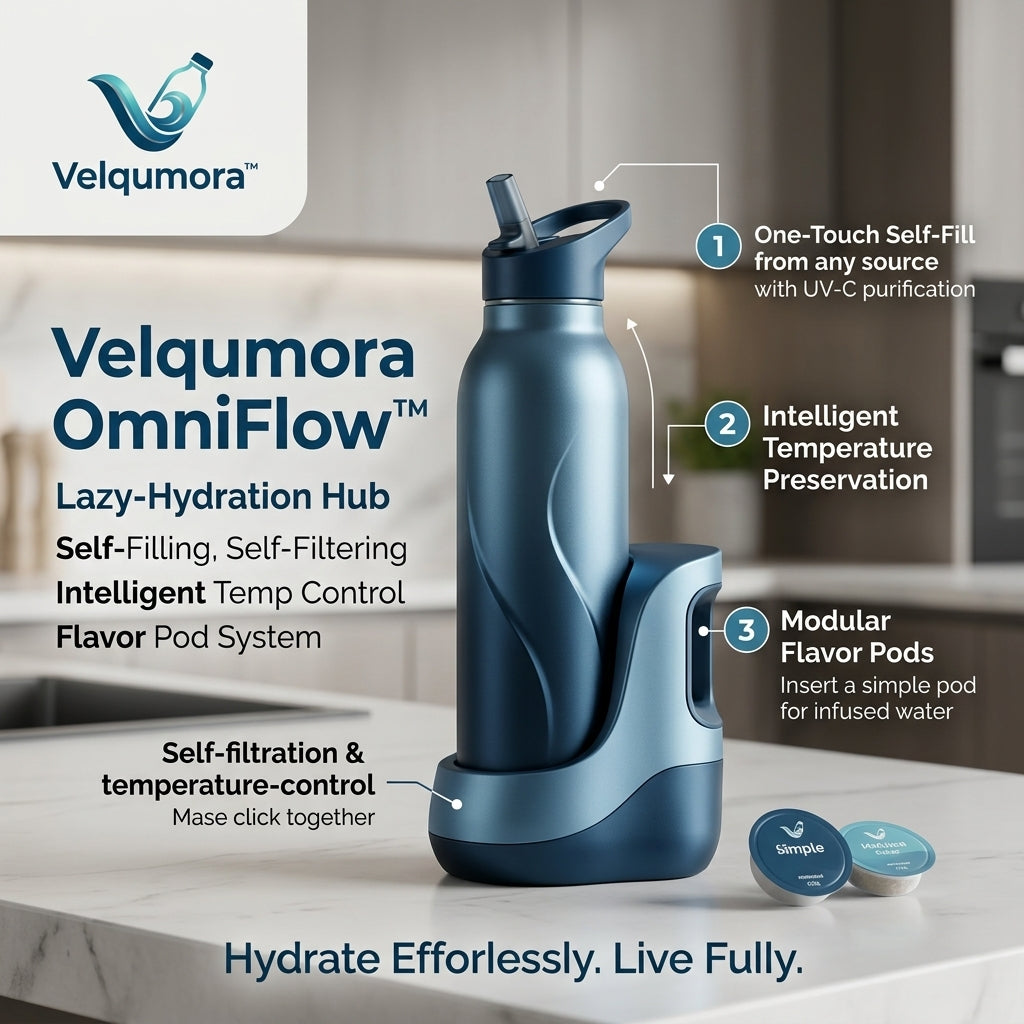 Velqumora OmniFlow™ Lazy-Hydration Hub