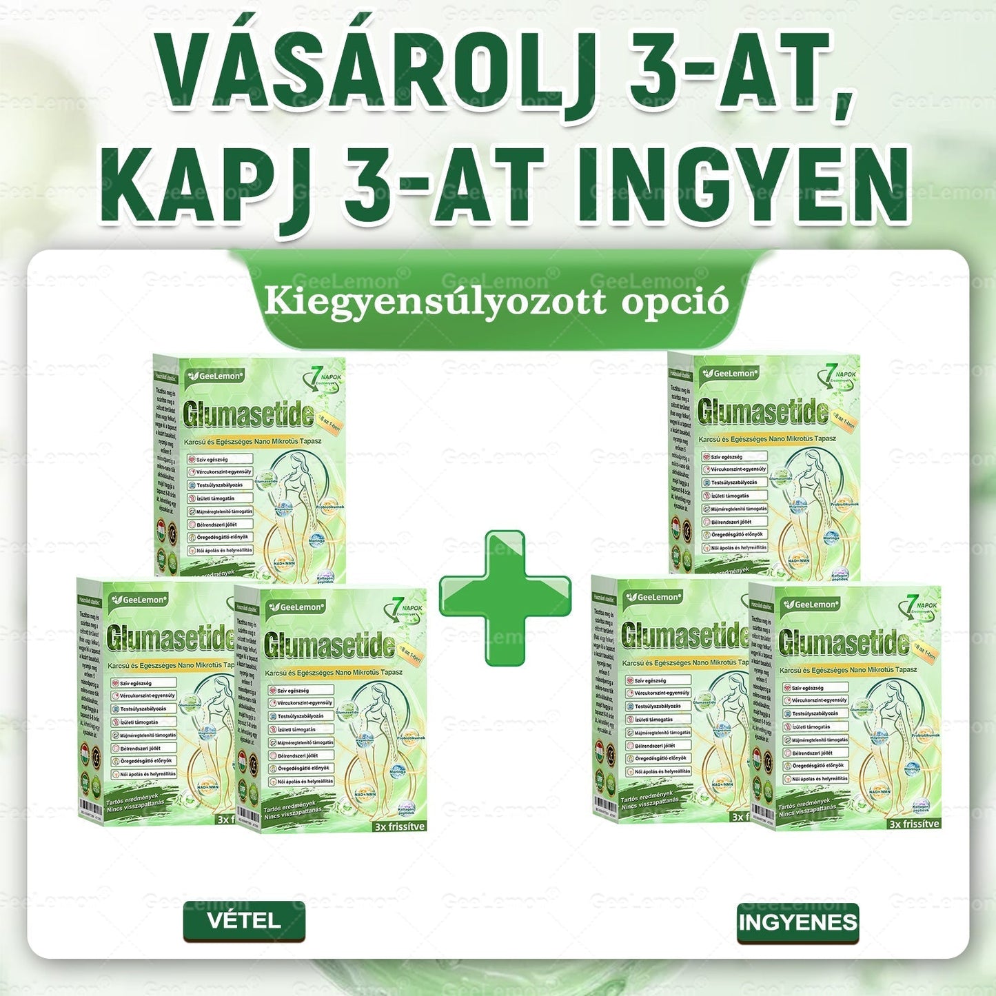 50% KEDVEZMÉNY ❤️ GeeLemon® Glumasetide 8 az 1-ben Nano Mikrotűs Tapasz | Moringa · Berberine · NAD+ | Napi 1× | Csak most!